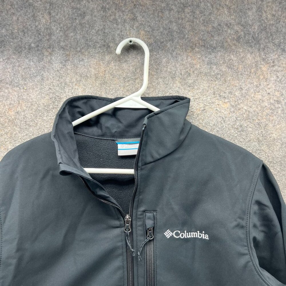 Columbia Jacket Men Medium Black Softshell Ascend… - image 5